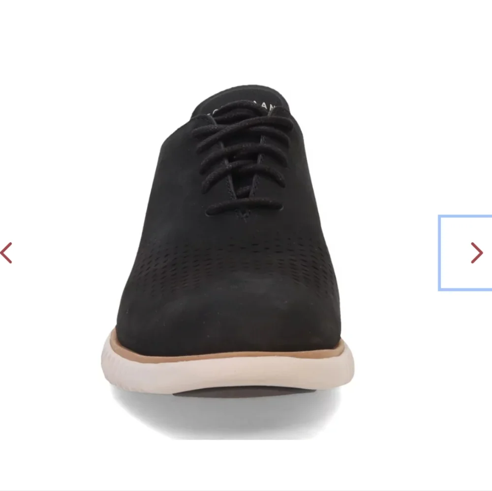 Cole Haan 2.0 ZEROGRAND LASER WING Black Leather Oxfords Loafers Size‎ 10.5 Wide - Picture 3 of 15